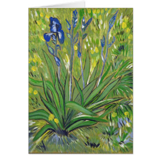 Cartão Arte de Van Gogh Íris, reprodução acrílica