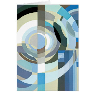 Cartão Arte Deco Pochoir Vintage Formas Geométricas Jazz