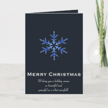 Arte Desenhada à Mão de Floco de Neve Azul Minimal