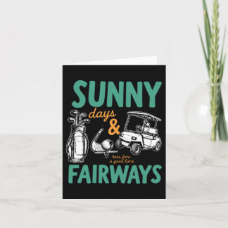 Cartão Arte Dias Ensolarados E Fairways