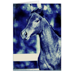 Cartão Arte Digital Árabe Azul