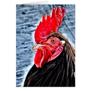 Cartão Arte Digital Rooster