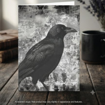 Arte do Corvo em Tons de Cinza da Dark Academia Di