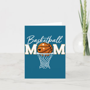 Cartão Arte do Dia de Jogo de Basquete da Mãe de Basquete