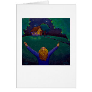 Cartão Arte do divertimento da aceitação da felicidade da