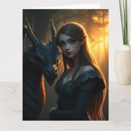 Cartão Arte do Dragão Místico