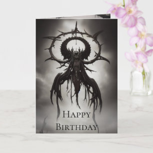 Cartão Arte do Horror Gótico Escuro: Omen Escuro