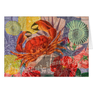 Cartão Arte do Mar de Praia Náutica do Caranguejo