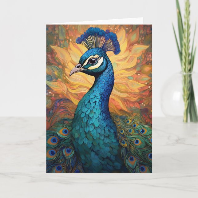 Cartão Arte do Pavão (Frente)