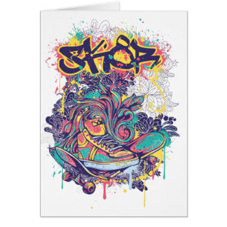 Cartão arte do skate