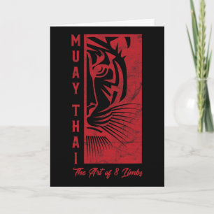 Cartão Arte do Tigre Muay Thai dos 8 Membros Presente de