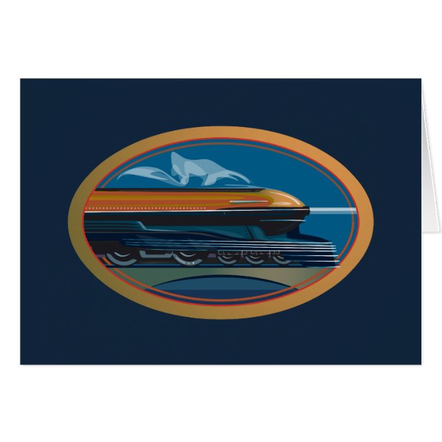 Cartão Arte do trem (Frente Horizontal)