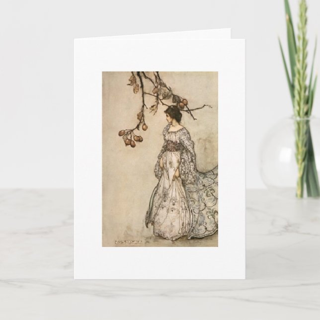 Cartão Arte do vintage - sentimento feericamente (Frente)