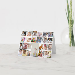 Cartão Arte Emoldurada com Colagem de 25 Fotos Personaliz