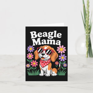 Cartão Arte engraçada de Beagle para mulheres meninas mãe