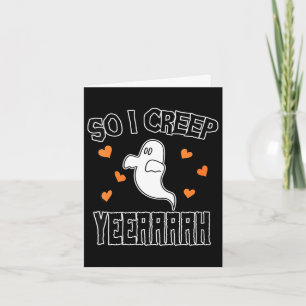 Cartão Arte engraçada de fantasmas de Halloween sarcástic