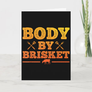 Cartão Arte engraçada de grelhar carne para homens e mulh