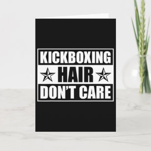 Cartão Arte engraçada de Kickboxing para homens e mulhere