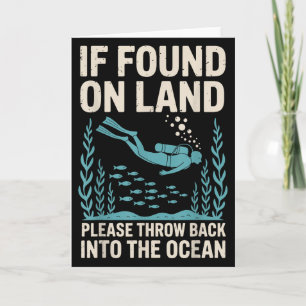 Cartão Arte engraçada de mergulho para homens e mulheres 