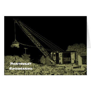 CARTÃO ARTE ESCURA DO OPERADOR DE ENGENHARIA DO NORDESTE