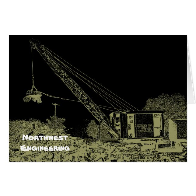 CARTÃO ARTE ESCURA DO OPERADOR DE ENGENHARIA DO NORDESTE (Frente Horizontal)