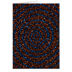 Cartão Arte espiral de Digitas dos círculos