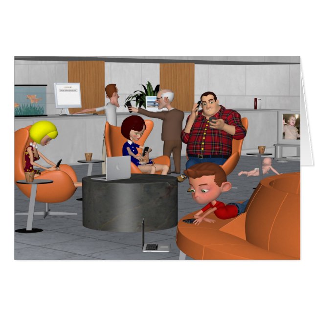 Cartão Arte Falhada da Conversa (Frente horizontal)