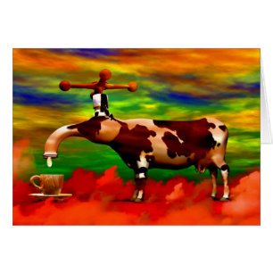 Cartão Arte fantástica das pinturas surreais da arte da