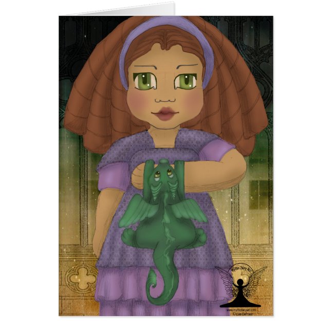 Cartão Arte feericamente mítico das criaturas da fantasia (Frente)