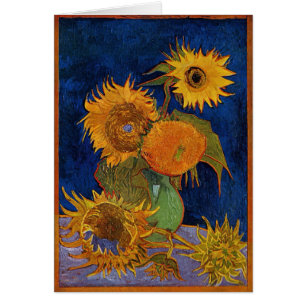 Cartão Arte floral GalleryHD dos girassóis de Van Gogh
