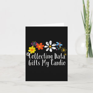Cartão Arte Floral Vintage, Coletando Dados Meu Cárdio