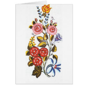 Cartão Arte folclórica da Hungria do Sul