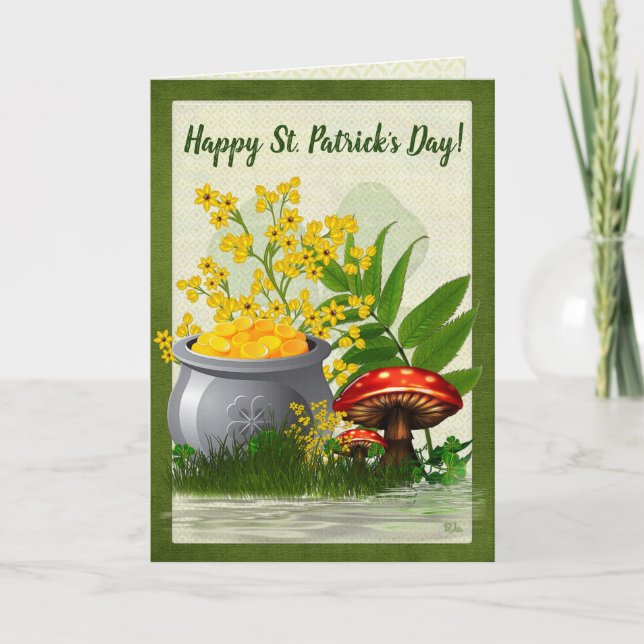 Cartão Arte Folclórica de Trilha de Fechamento PERSONALIZ (Frente)