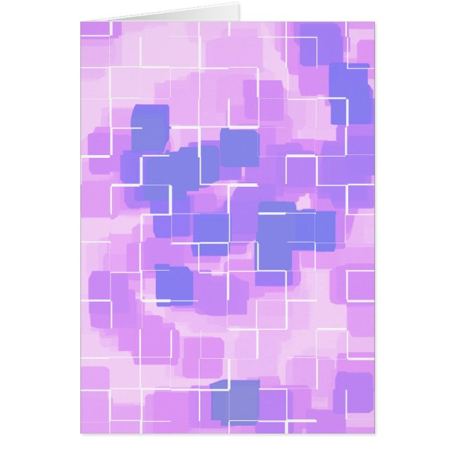 Cartão Arte Geométrica "Berry Azul" (Frente)