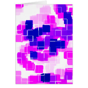 Cartão Arte Geométrica "Framboesa Azul"