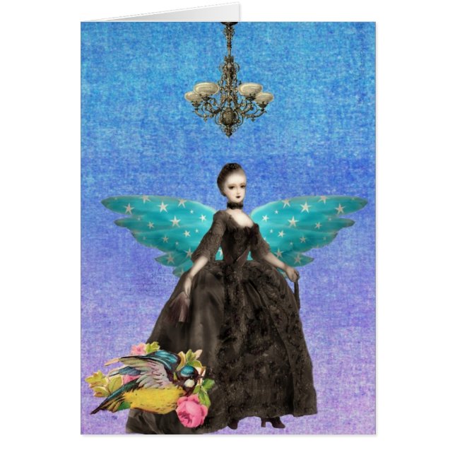 Cartão Arte gótico voada de Digitas das coisas (Frente)