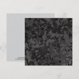 Cartão Arte Gráfica Abstrata Preta e Cinza Design