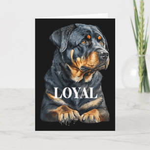 Cartão Arte Gráfica de Cachorro Rottweiler Rottie