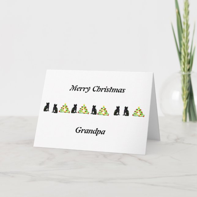 Cartão Arte, Ilustração de Gato Fofo Personalizada (Frente)