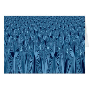 Cartão Arte Incrível do Caleidoscópio Azul Iridescente