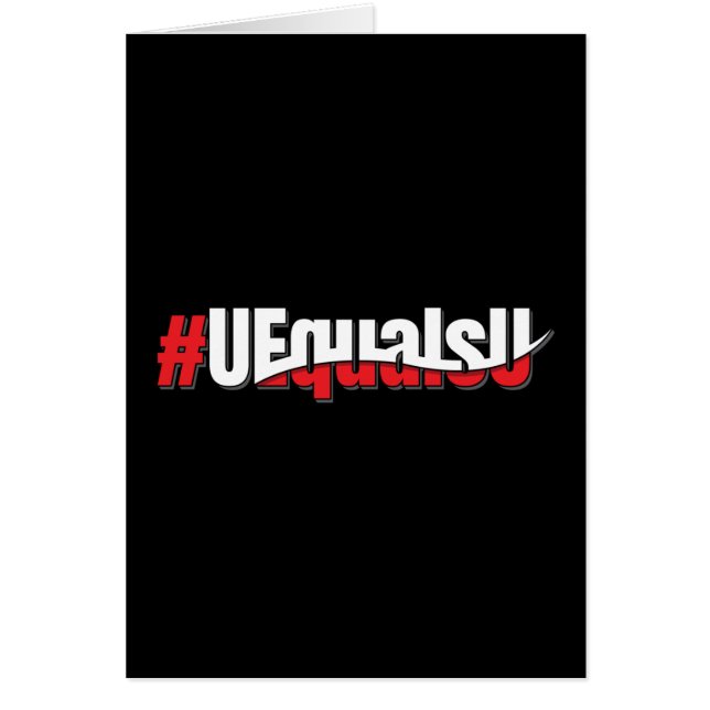 Cartão Arte Indetectável do VIH UEqualsU (Frente)