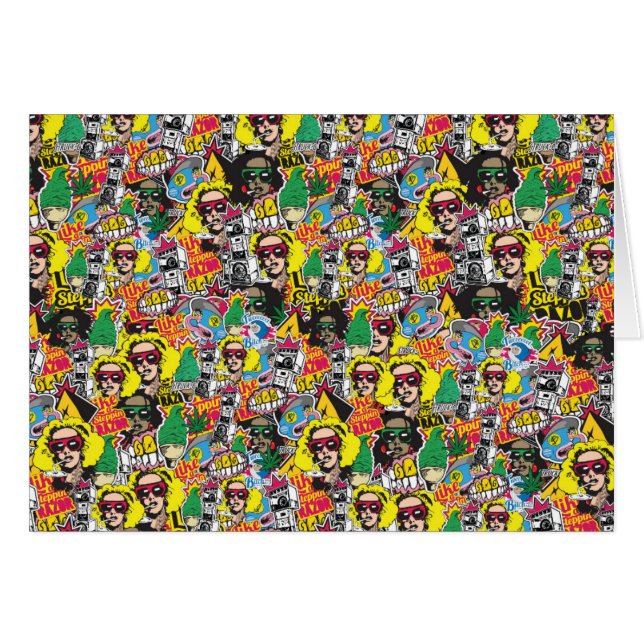 Cartão Arte jamaicana de salão de dança golpeada pelo (Frente Horizontal)