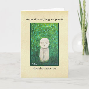 Cartão Arte Jizo Budismo Oração Empatia Melhoras