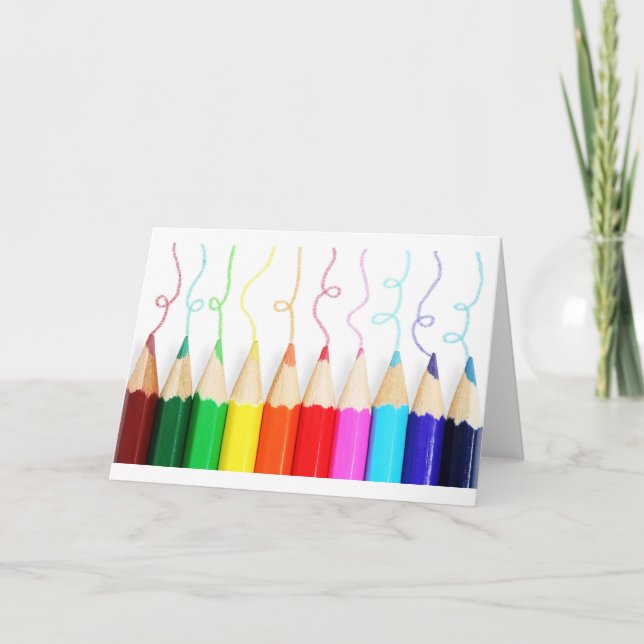Cartão Arte Lápis Colorida (Frente)
