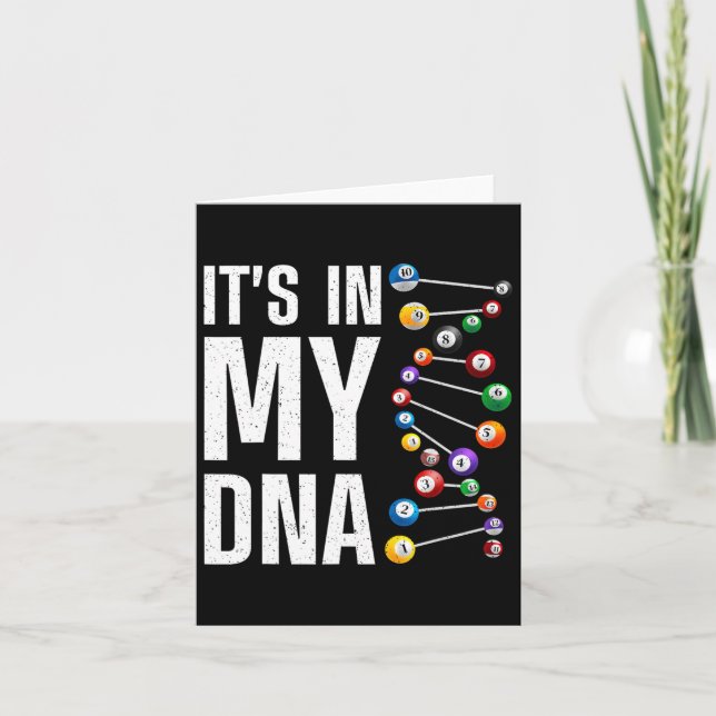 Cartão Arte legal Billiard para Homens Jogador de Piscina (Frente)