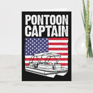 Cartão Arte Legal do Capitão do Barco Pontão para Homens
