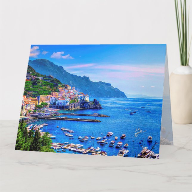 Cartão Arte moderna da foto de Amalfi Italia Europa (Frente)
