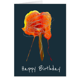 Cartão Arte moderna de flor floral abstrato