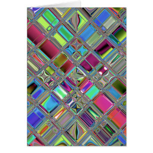 Cartão Arte moderna do mosaico de Jewelee