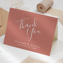 Arte Moderna Terracotta Casamento Obrigado